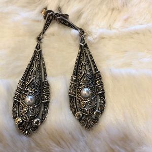 Sterling Pearl Drop Earings